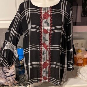 X womens Westport casual long fancy sleeve regular size top XL